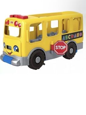 Fisher-Price Little People Big Yellow School Bus, Musical Pull Toy GLT75